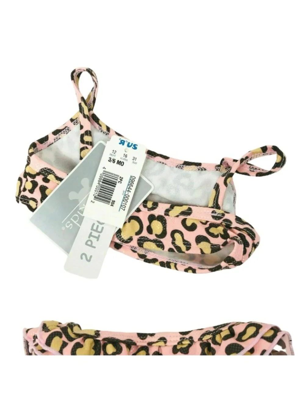 Koala Kids Bikini Baby Girl 3-6 mos Bathingsuit Pink Leopard Swimsuit NWT 2 Piec